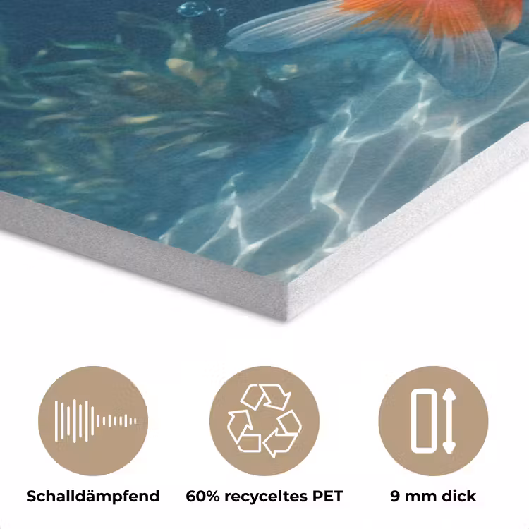 Mens - Onderwater - Vis - Modern - Blauw PET vilt klein -closeup_DE