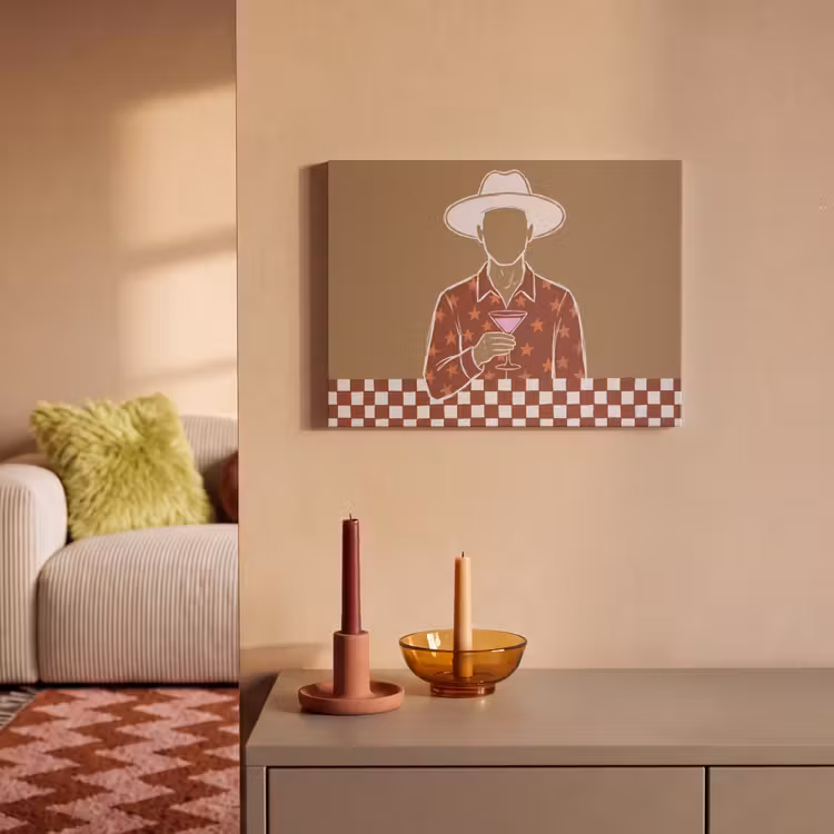 Mensen - Hoed - Cocktail - Abstract - Modern PET vilt klein -sfeer1