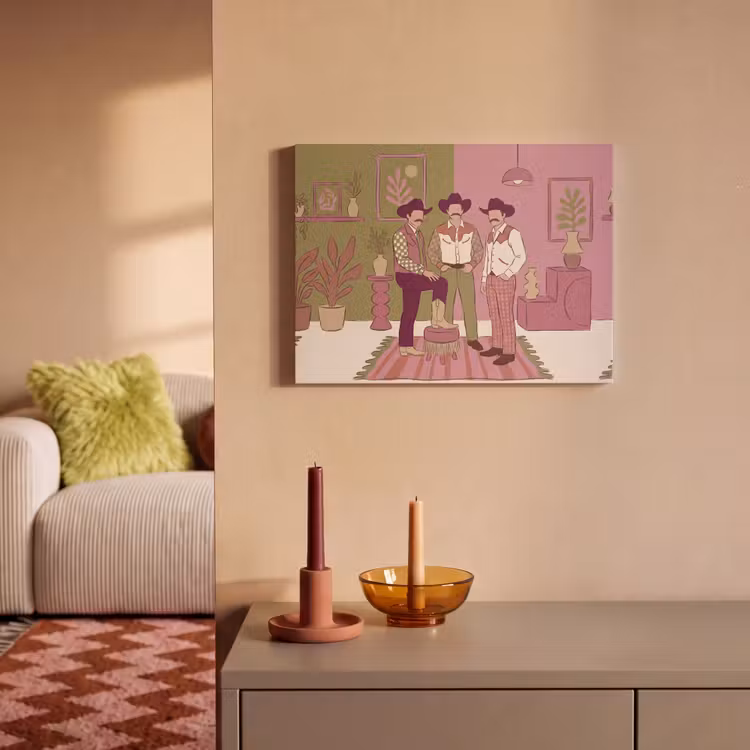 Mensen - Mannen - Hoeden - Retro - Interieur PET vilt klein -sfeer1