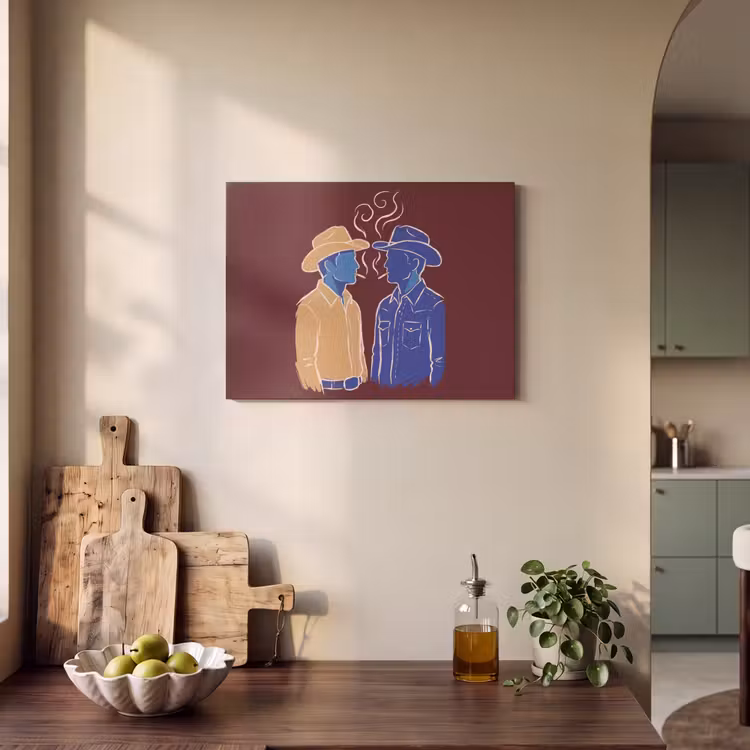 Mensen - Profiel - Sigaret - Abstract - Kunst PET vilt klein -sfeer2