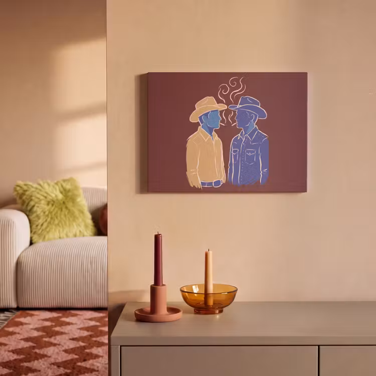 Mensen - Profiel - Sigaret - Abstract - Kunst PET vilt klein -sfeer1