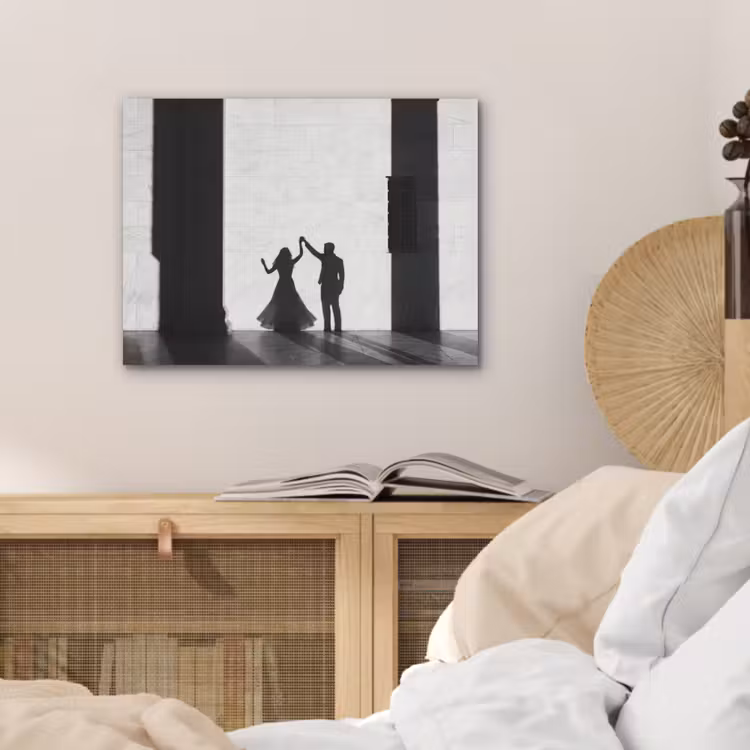 Mensen - Schaduw - Dans - Zwart-wit - Liefde PET vilt klein -sfeer3