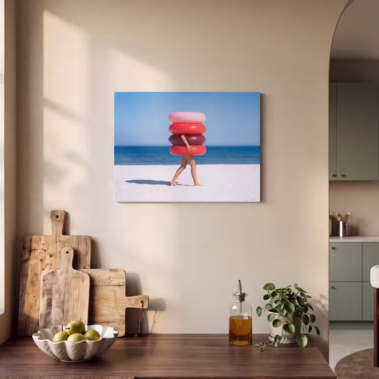 Mensen - Strand - Zomer - Recreatie - Kleurrijk PET vilt klein -sfeer2