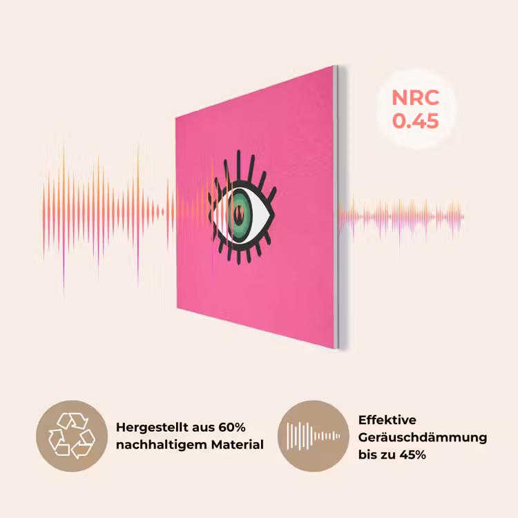 Minimalistisch - Oog - Roze PET vilt klein -USP_DE
