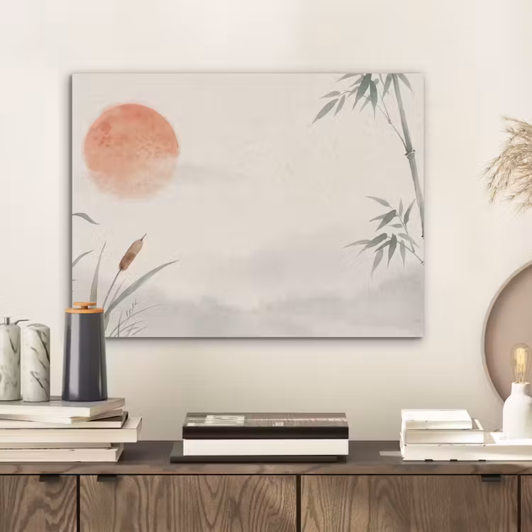 Minimalistisch - Bamboe - Groen PET vilt klein -sfeer1