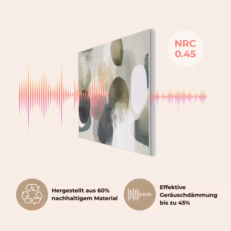 Minimalistisch - Cirkels - Penseelstreken - Beige PET vilt klein -USP_DE