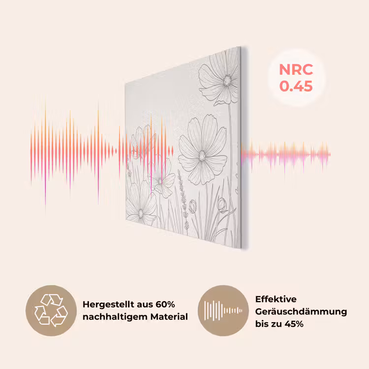 Minimalistisch - Modern - Bloemen - Beige PET vilt klein -USP_DE