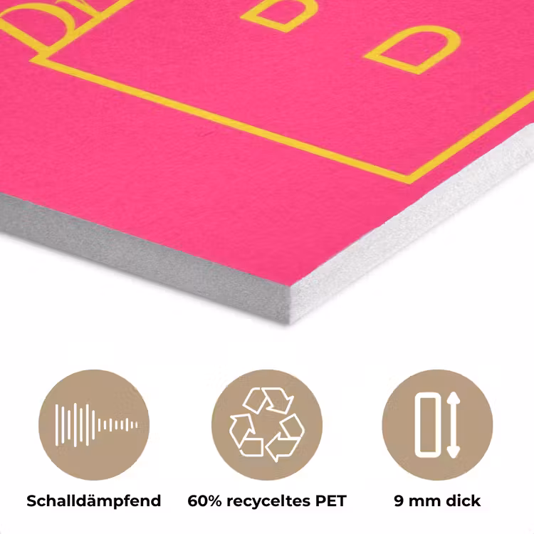 Minimalistisch - Roze - Dream big - Grafisch PET vilt klein -closeup_DE