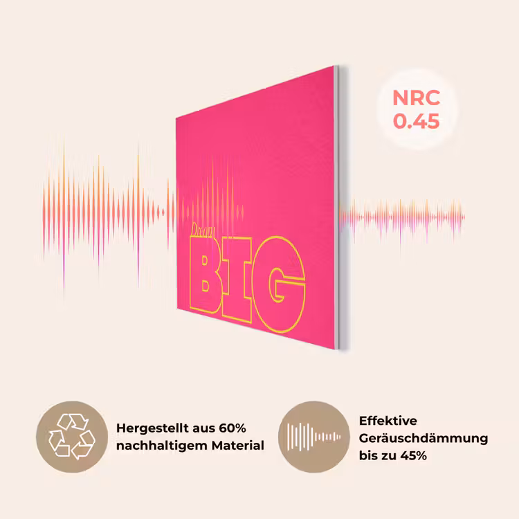 Minimalistisch - Roze - Dream big - Grafisch PET vilt klein -USP_DE
