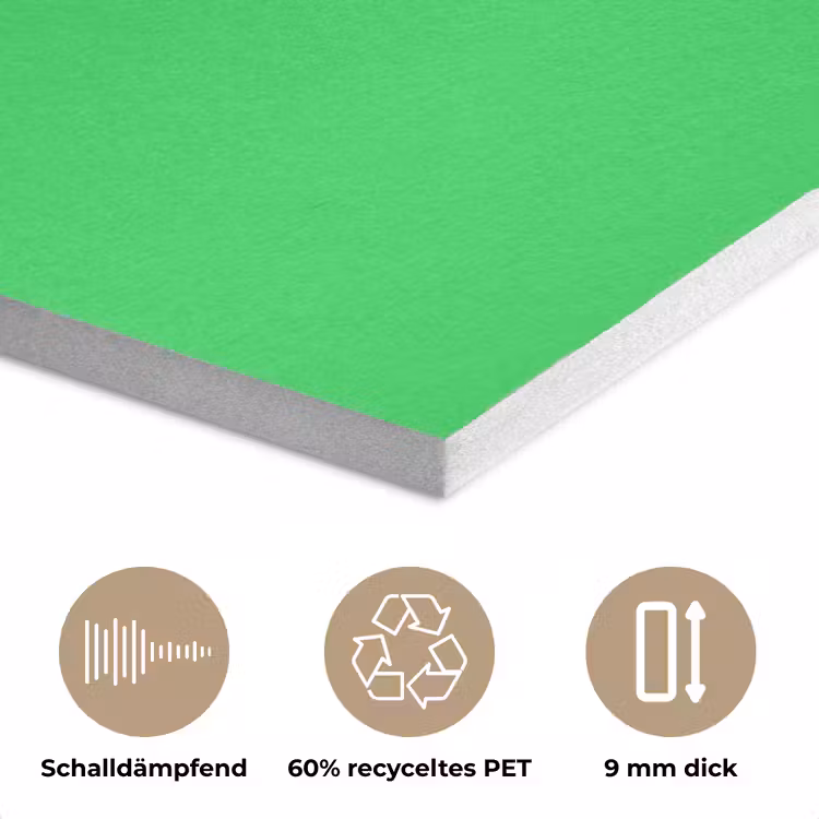 Mint - Green - Groen PET vilt klein 837 -closeup_DE