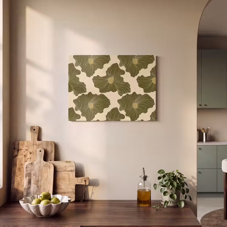 Modern - Abstract - Groen PET vilt klein 837 -sfeer2