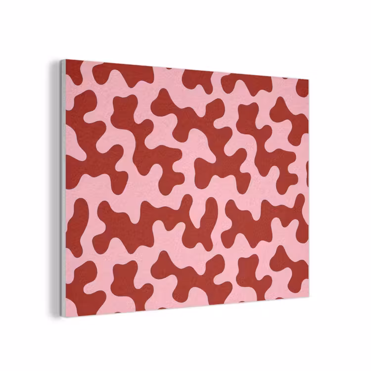 Modern - Abstract - Rood PET vilt klein 837 -3d