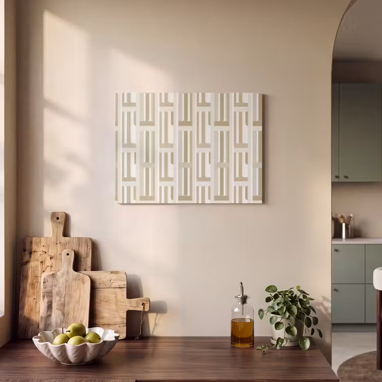 Modern - Geometrisch - Beige PET vilt klein 837 -sfeer2