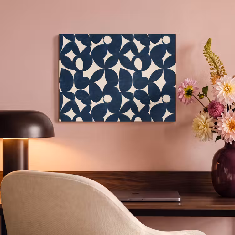 Modern - Geometrisch - Blauw PET vilt klein 837 -sfeer3