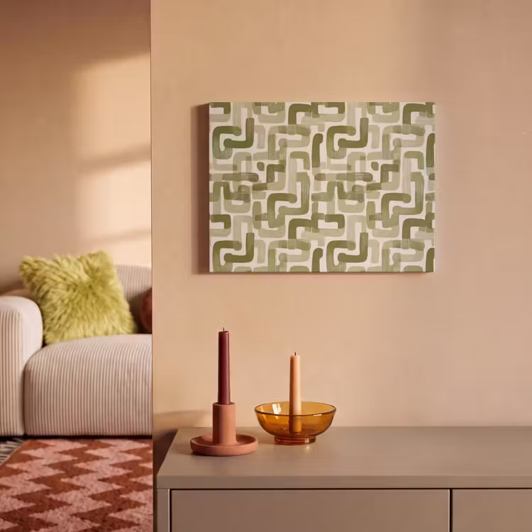 Modern - Grafisch - Groen PET vilt klein 837 -sfeer1