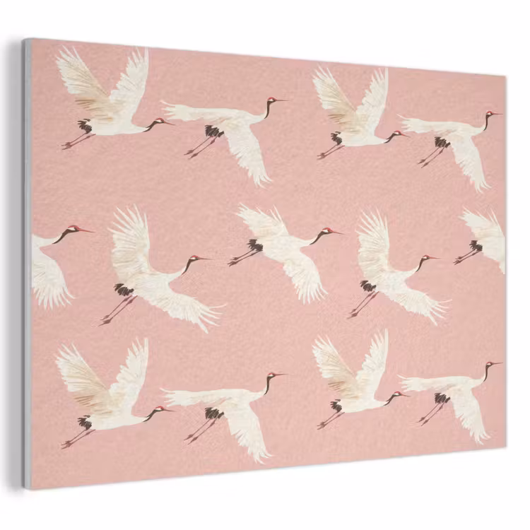 Modern - Kraanvogels - Roze PET vilt klein 837 -3d