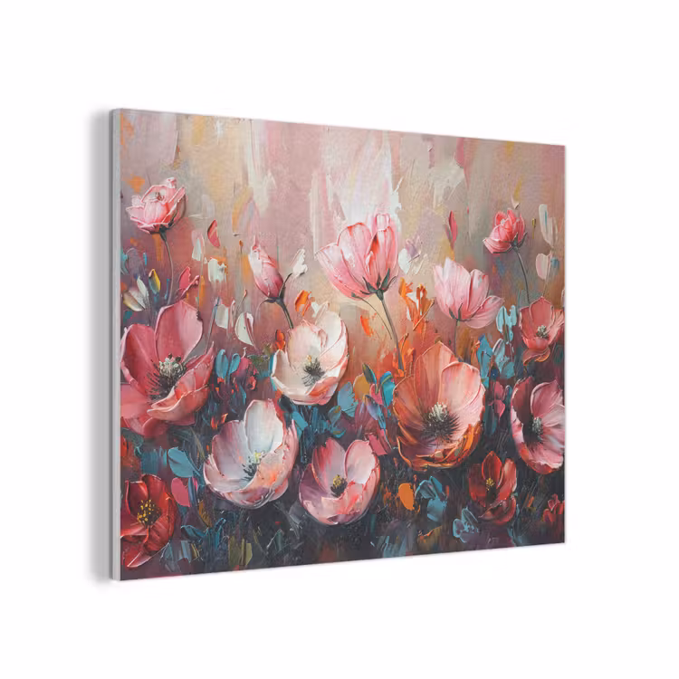Klaprozen - Roze - Bloemen - Botanisch - Kunst PET vilt klein -3d