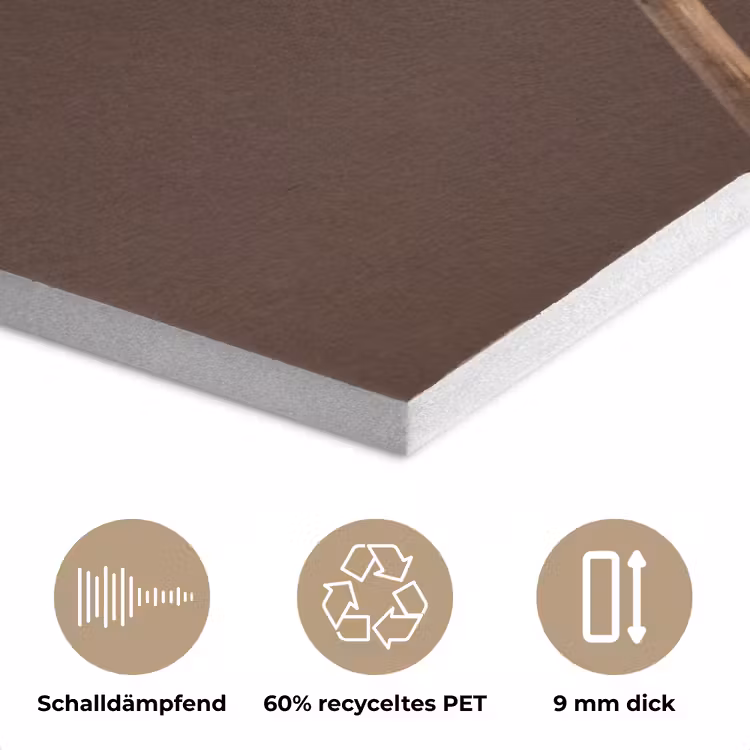 Papaverbol - Droogbloem - Bruin - Minimalistisch PET vilt klein -closeup_DE