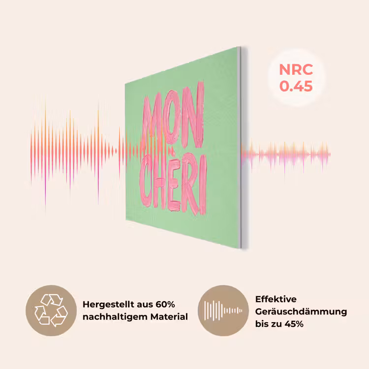Mon cheri - Groen - Roze PET vilt klein -USP_DE