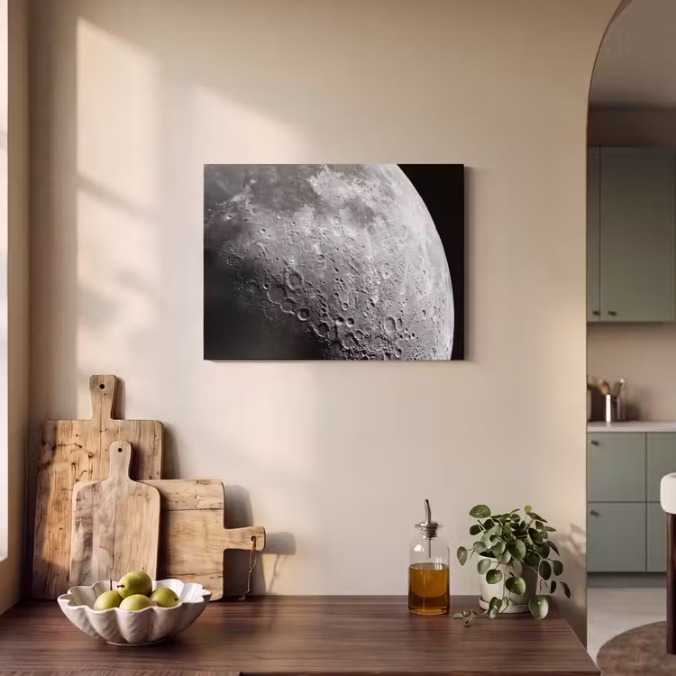 Akustikbild - Mond – Krater – Weltraum - Maan - Kraters - Ruimte PET vilt klein