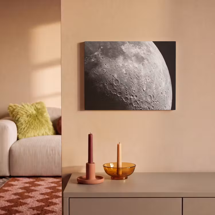 Akustikbild - Mond – Krater – Weltraum - Maan - Kraters - Ruimte PET vilt klein