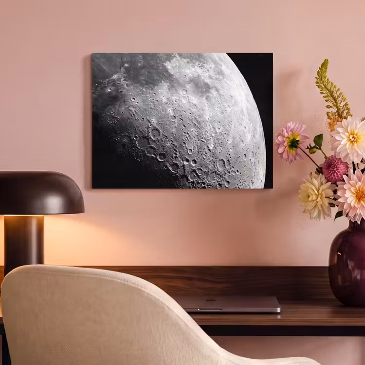 Akustikbild - Mond – Krater – Weltraum - Maan - Kraters - Ruimte PET vilt klein