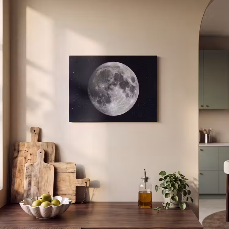 Akustikbild - Mond – Sterne – Weltraum - Maan - Sterren - Ruimte PET vilt klein