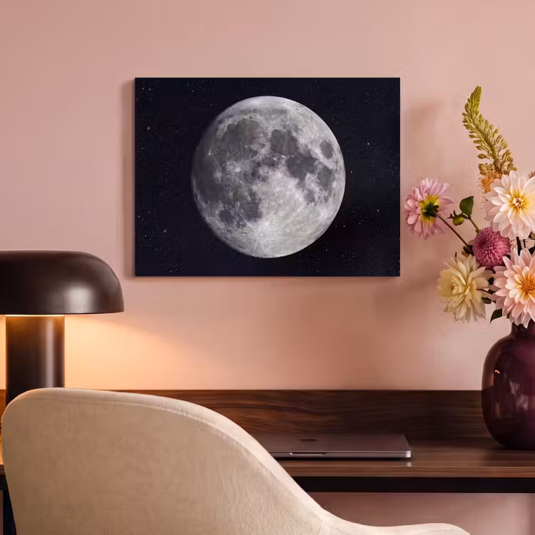 Akustikbild - Mond – Sterne – Weltraum - Maan - Sterren - Ruimte PET vilt klein