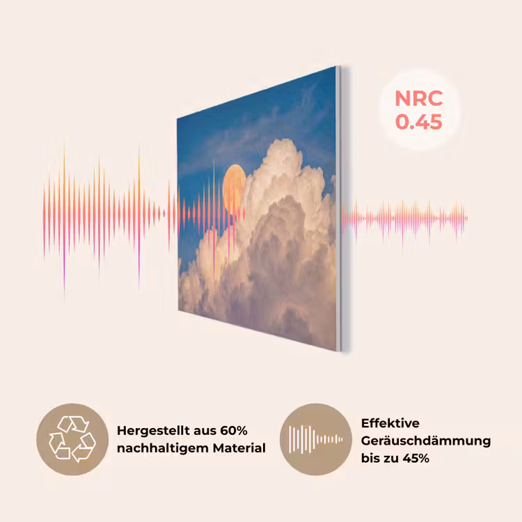 Maan - Wolken - Natuur - Oranje PET vilt klein -USP_DE