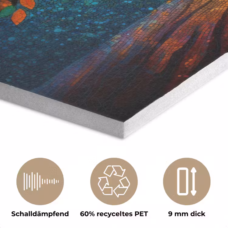 Mozaïek - Kleurrijk - Boom - Takken PET vilt klein -closeup_DE