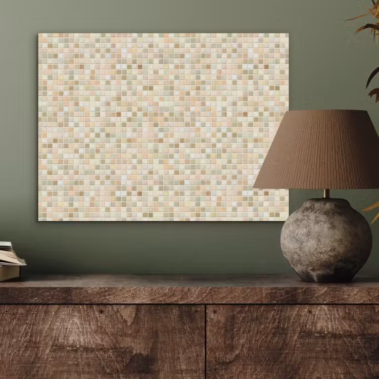 Mozaïek - Patroon - Beige PET vilt klein 837 -sfeer2