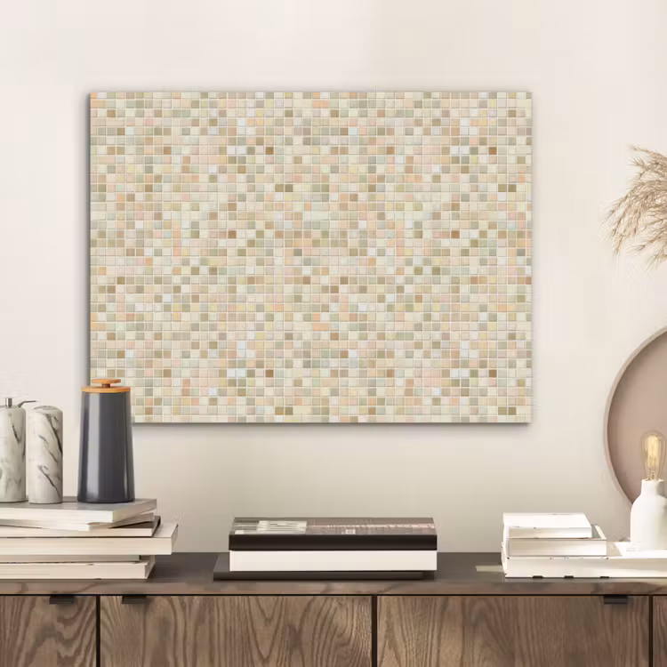 Mozaïek - Patroon - Beige PET vilt klein 837 -sfeer1