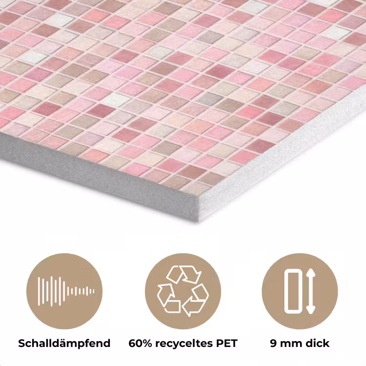 Mozaïek - Patroon - Roze PET vilt klein 837 -closeup_DE