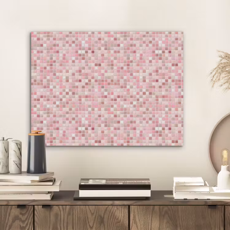 Mozaïek - Patroon - Roze PET vilt klein 837 -sfeer1