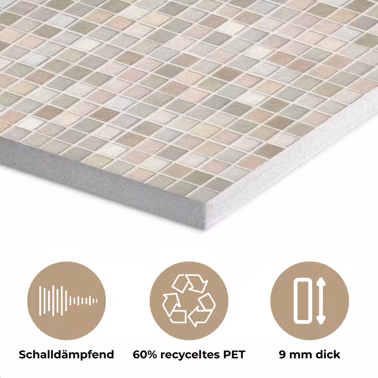 Mozaïek - Patroon- Taupe PET vilt klein 837 -closeup_DE