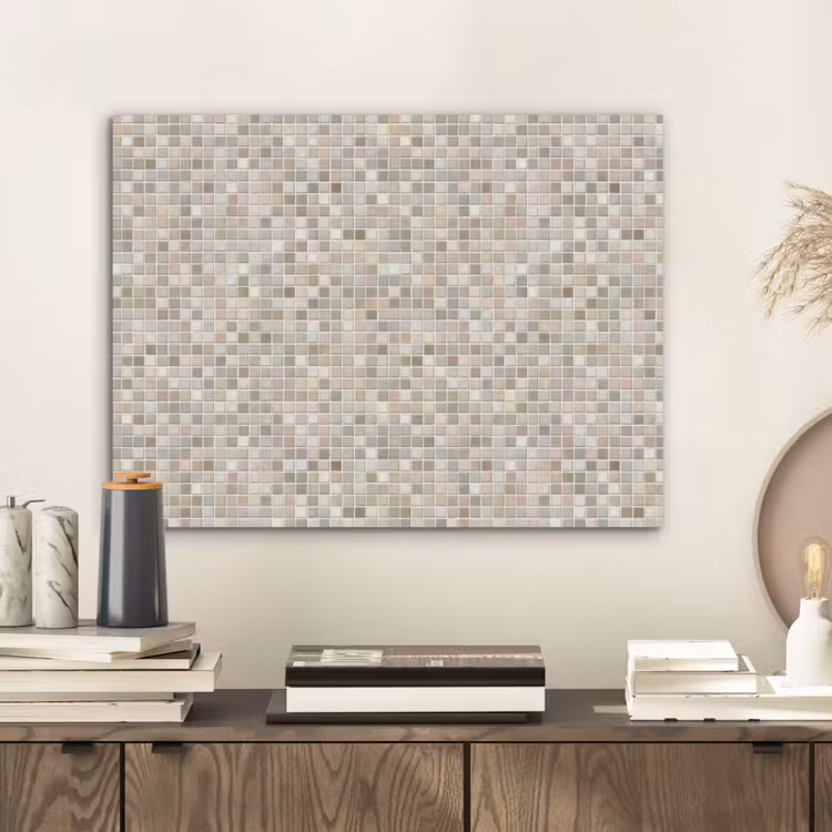 Mozaïek - Patroon- Taupe PET vilt klein 837 -sfeer1