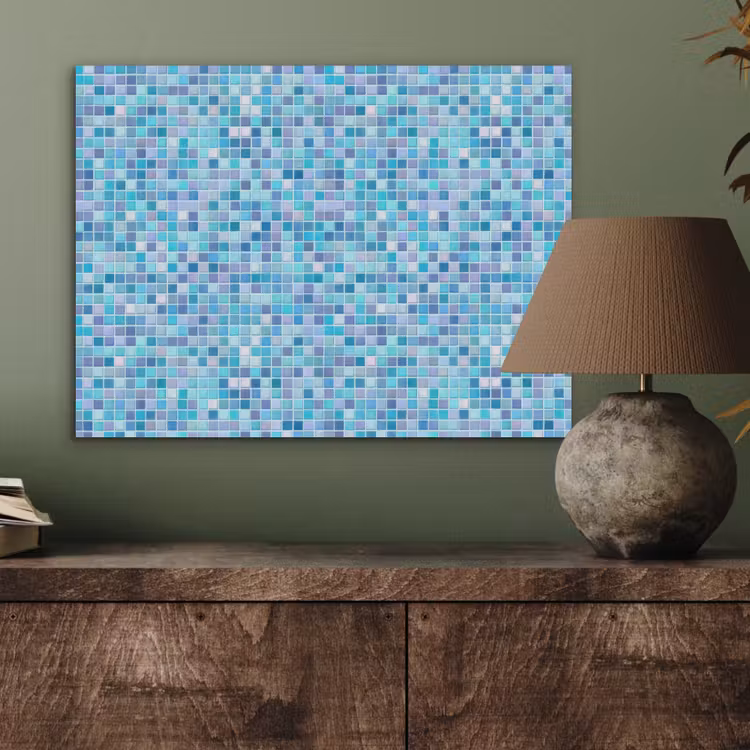 Mozaïek - Patroon - Turquoise PET vilt klein 837 -sfeer2