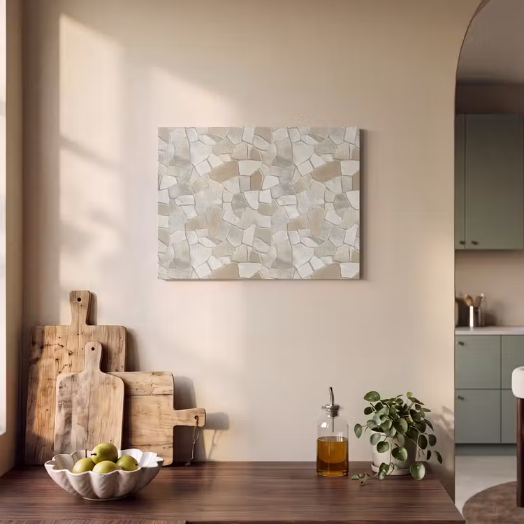 Mozaïek - Stenen - Beige PET vilt klein 837 -sfeer2