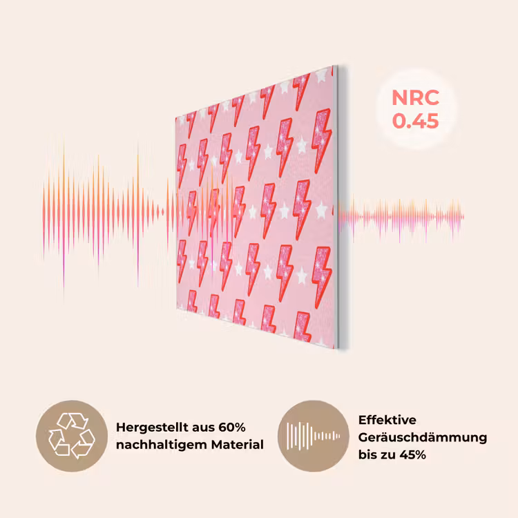 Patroon - Bliksem - Ster - Glitter - Roze PET vilt klein -USP_DE