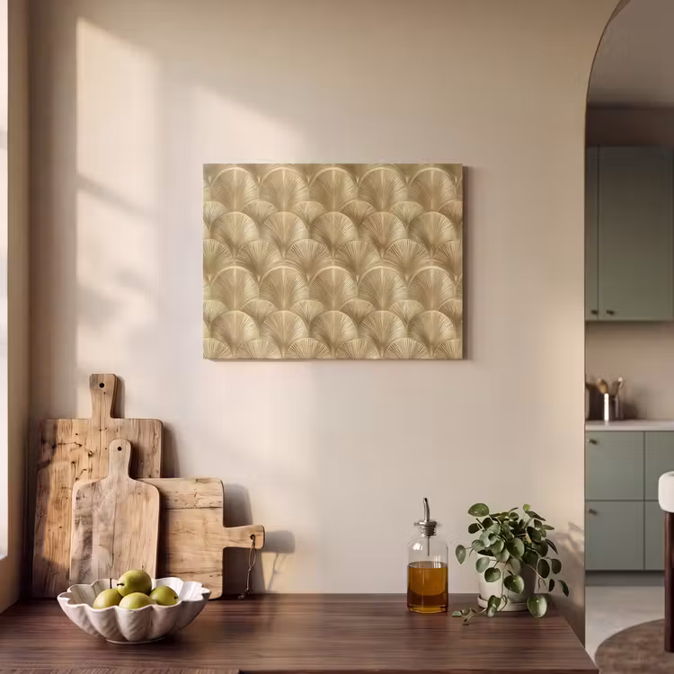 Patroon - Waaier - Goud PET vilt klein 837 -sfeer2