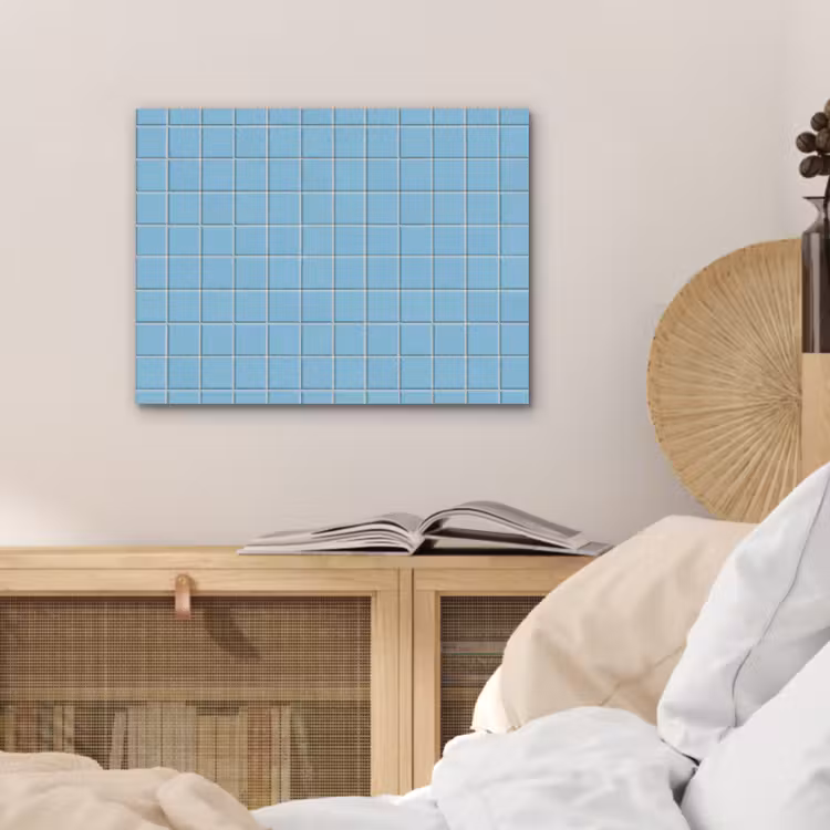Patroon - Tegel - Pastel - Blauw PET vilt klein 837 -sfeer3