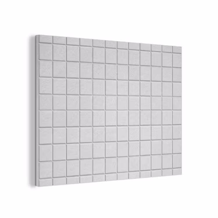 Patroon - Tegels - Grijs - Wit PET vilt klein 837 -3d