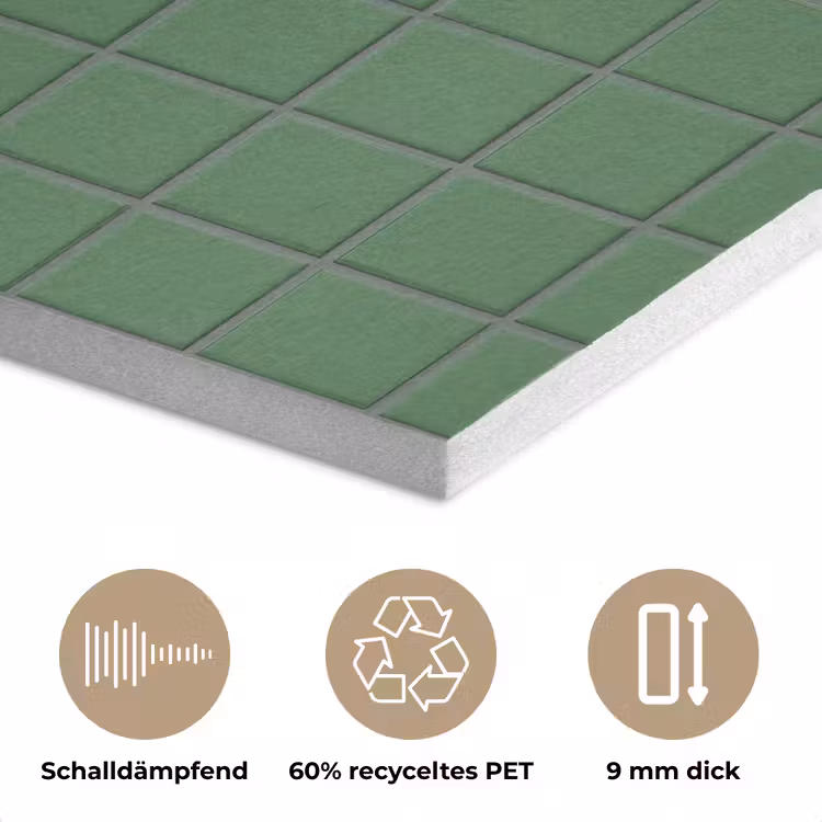 Patroon - Tegels - Groen PET vilt klein 837 -closeup_DE