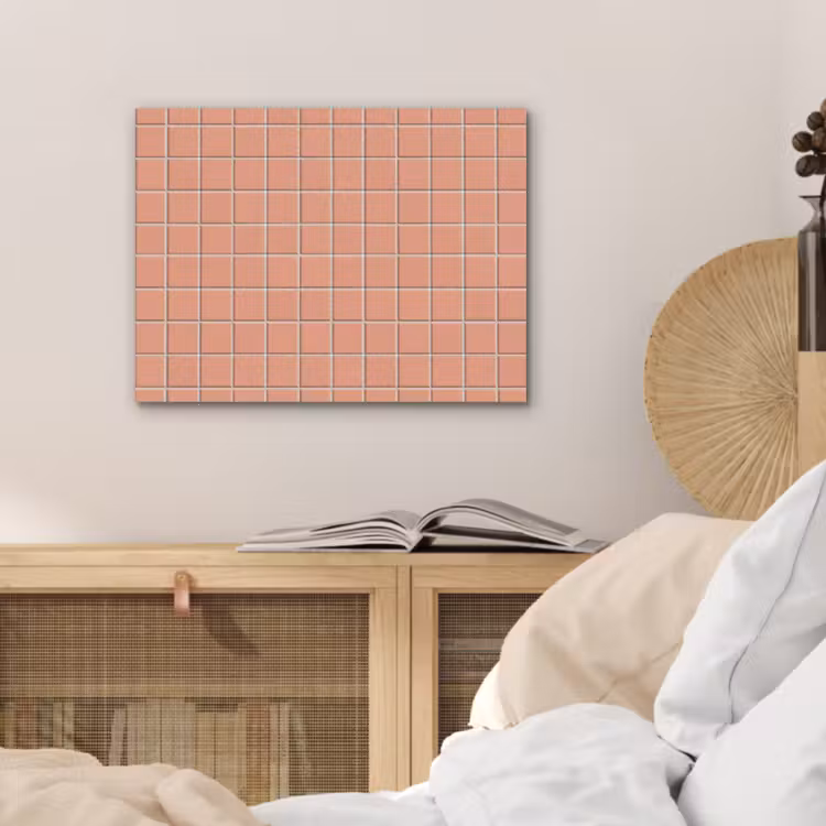 Patroon - Tegels - Perzik PET vilt klein 837 -sfeer3