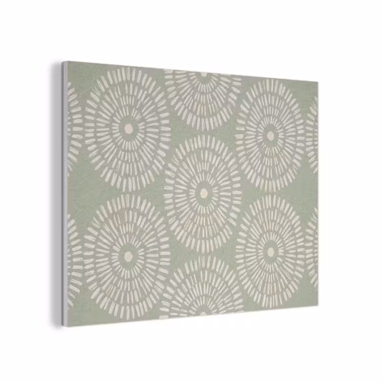 Patroon - Cirkels - Abstract - Modern - Groen PET vilt klein -3d