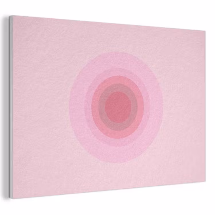 Patroon - Cirkels - Abstract - Roze - Modern PET vilt klein -3d