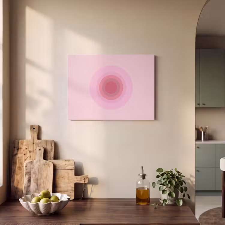 Patroon - Cirkels - Abstract - Roze - Modern PET vilt klein -sfeer2