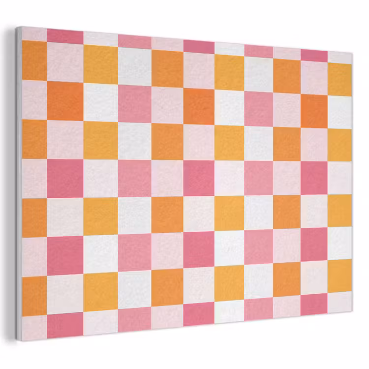 Patroon - Vierkant - Roze PET vilt klein 837 -3d