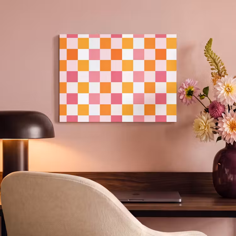 Patroon - Vierkant - Roze PET vilt klein 837 -sfeer3