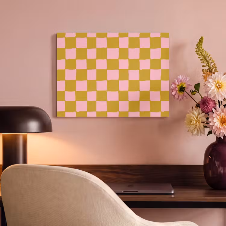 Patroon - Vierkant - Roze PET vilt klein 837 -sfeer3